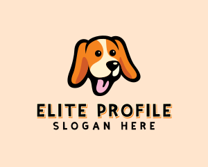 Happy Beagle Puppy Dog logo design