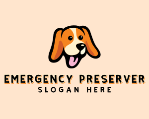 Happy Beagle Puppy Dog logo design