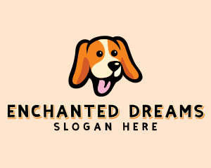 Happy Beagle Puppy Dog logo design