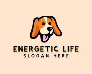 Happy Beagle Puppy Dog logo design