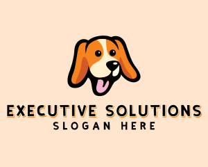 Happy Beagle Puppy Dog logo design