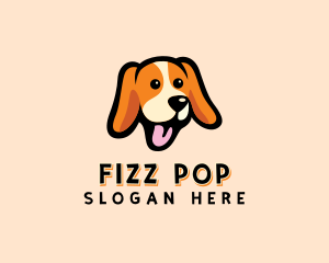 Happy Beagle Puppy Dog logo design