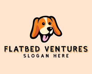 Happy Beagle Puppy Dog logo design