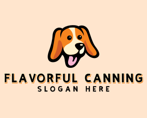 Happy Beagle Puppy Dog logo design