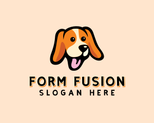 Happy Beagle Puppy Dog logo design