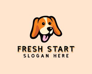 Happy Beagle Puppy Dog logo design