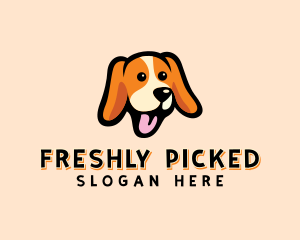 Happy Beagle Puppy Dog logo design