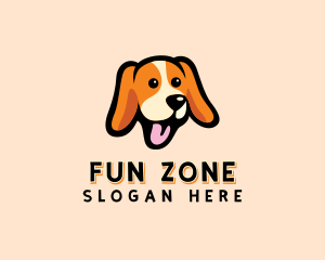 Happy Beagle Puppy Dog logo design