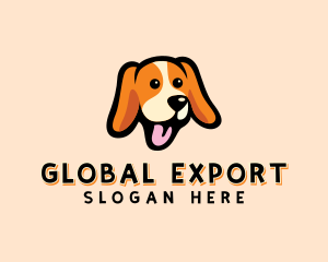 Happy Beagle Puppy Dog logo design