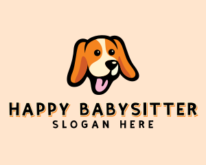 Happy Beagle Puppy Dog logo design