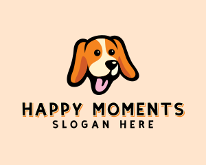 Happy Beagle Puppy Dog logo design