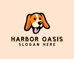 Happy Beagle Puppy Dog logo design