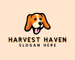 Happy Beagle Puppy Dog logo design