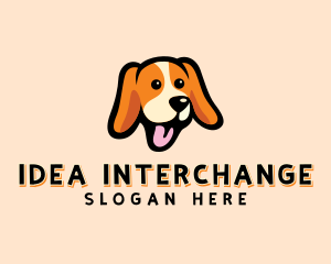 Happy Beagle Puppy Dog logo design