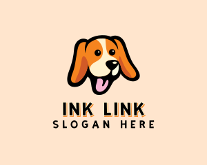 Happy Beagle Puppy Dog logo design