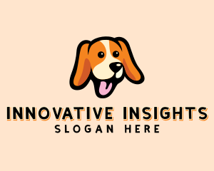 Happy Beagle Puppy Dog logo design