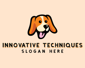 Happy Beagle Puppy Dog logo design