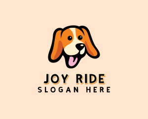 Happy Beagle Puppy Dog logo design