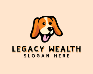 Happy Beagle Puppy Dog logo design