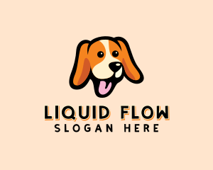 Happy Beagle Puppy Dog logo design