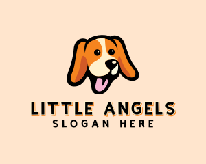 Happy Beagle Puppy Dog logo design