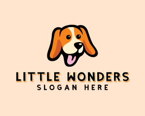 Happy Beagle Puppy Dog logo design