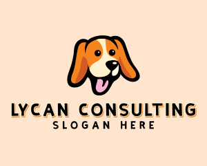 Happy Beagle Puppy Dog logo design