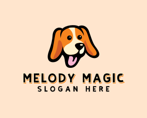 Happy Beagle Puppy Dog logo design