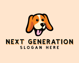 Happy Beagle Puppy Dog logo design