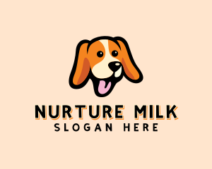 Happy Beagle Puppy Dog logo design