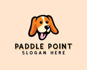 Happy Beagle Puppy Dog logo design