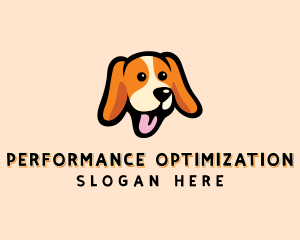 Happy Beagle Puppy Dog logo design