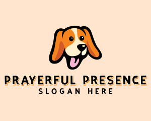 Happy Beagle Puppy Dog logo design