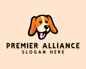 Happy Beagle Puppy Dog logo design