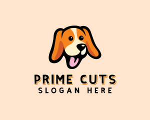 Happy Beagle Puppy Dog logo design