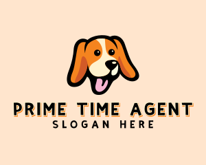 Happy Beagle Puppy Dog logo design