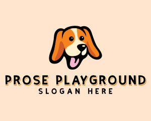 Happy Beagle Puppy Dog logo design