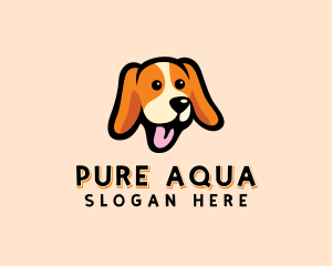 Happy Beagle Puppy Dog logo design