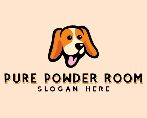 Happy Beagle Puppy Dog logo design