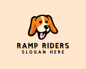 Happy Beagle Puppy Dog logo design