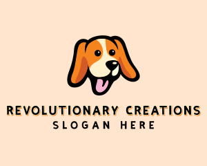 Happy Beagle Puppy Dog logo design