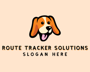 Happy Beagle Puppy Dog logo design