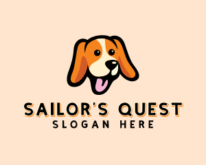 Happy Beagle Puppy Dog logo design