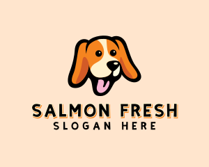 Happy Beagle Puppy Dog logo design