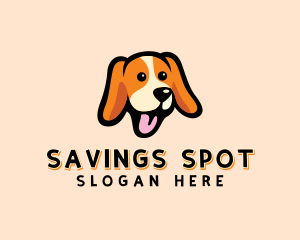 Happy Beagle Puppy Dog logo design