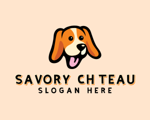 Happy Beagle Puppy Dog logo design