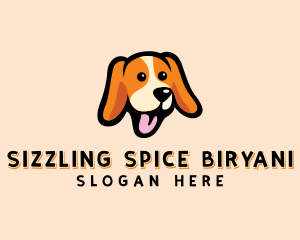 Happy Beagle Puppy Dog logo design