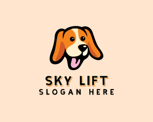 Happy Beagle Puppy Dog logo design