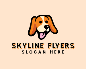 Happy Beagle Puppy Dog logo design