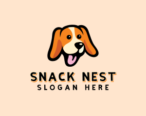 Happy Beagle Puppy Dog logo design